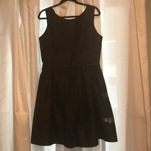 Below the knee black formal dress
